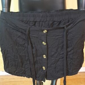 Rue 21 Black Skirt with Button Accents